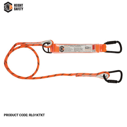 Linq Single Leg Kernmantle 2M Shock Absorb Rope Lanyard - Plus Harware