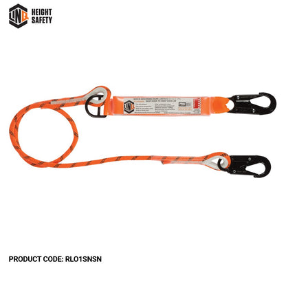 Linq Single Leg Kernmantle 2M Shock Absorb Rope Lanyard - Plus Harware