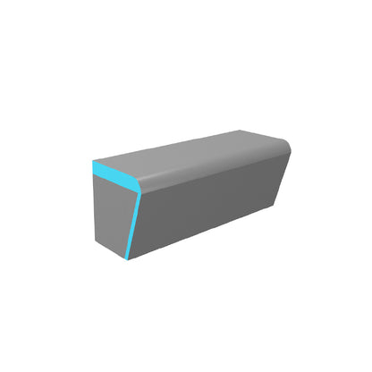 Radiant Thermasheet curved shower seat 1200 x 450 x 470 mm