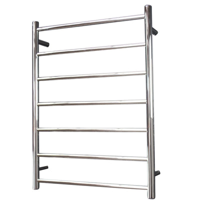 Radiant Heated Towel Rail (RTR01) 600mm x 800mm - 7 bars (ROUND) - BOTTOM RIGHT Power