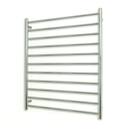 Radiant Heated Towel Rail (RTR05) 900mm x 1100mm - 11 Round Bars - Mirror Polished