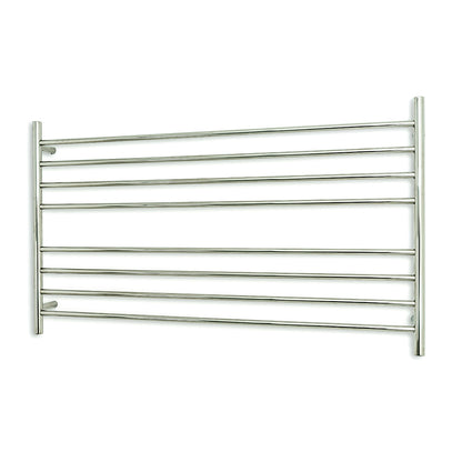 Radiant Heated Towel Rail (RTR09) 1300mm x 750mm - 8 Round Bars - Mirror Polished