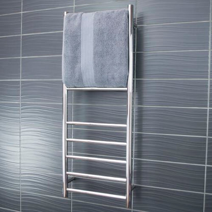 Radiant Heated Towel Rail (RTR430) 430mm x 1100mm - 10 bars (ROUND) - BOTTOM LEFT Power