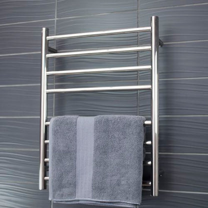 Radiant Heated Towel Rail (RTR530) 530mm x 700mm - 8 bars ROUND