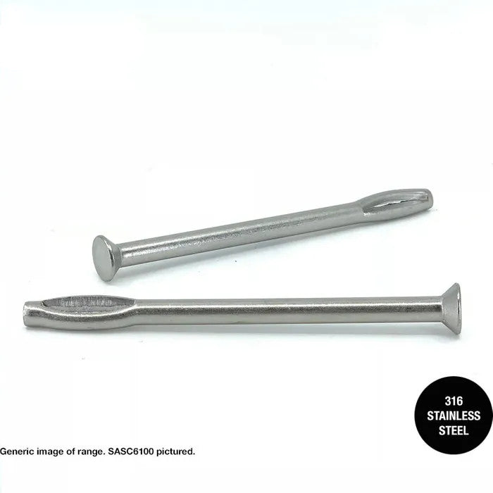 Macsim Countersunk SPLITZ Anchors 316 Grade Stainless Steel - Box of 100 - Various Sizes