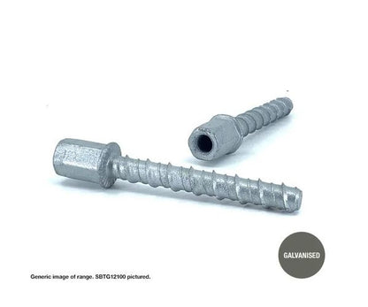 Tie Down Screwbolt 12mm x Length Galvanised or Zinc - Box of 25
