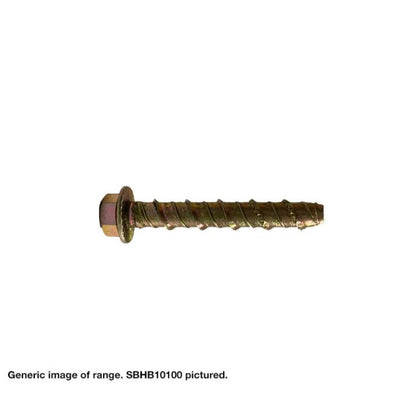 Flanged Hex Head Zinc Screwbolt - Various Diameter x Length and Box Quantities