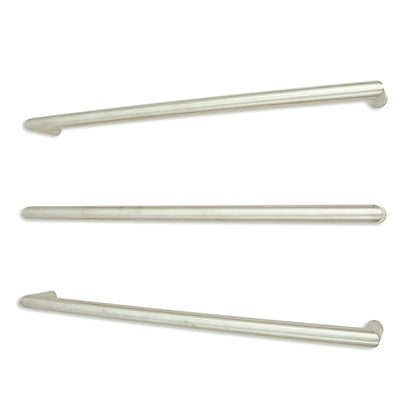 Radiant Single ROUND Bar Heated Towel Rail Kits (SBRTR) - Various Widths, Colour Finishes and Number of Bars Available