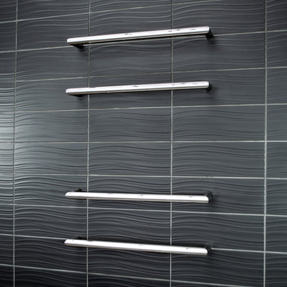 Radiant Single Round Bar NON-HEATED Towel Rails (NH-SBRTR) - Various Widths and Colour Finishes