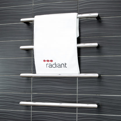 Radiant Single ROUND Bar Heated Towel Rail Kits (SBRTR) - Various Widths, Colour Finishes and Number of Bars Available