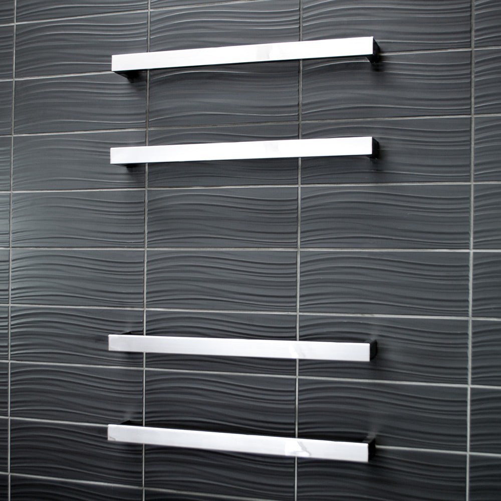 4 x Single Square Bar - Polished - 500 x 80mm 12W per bar