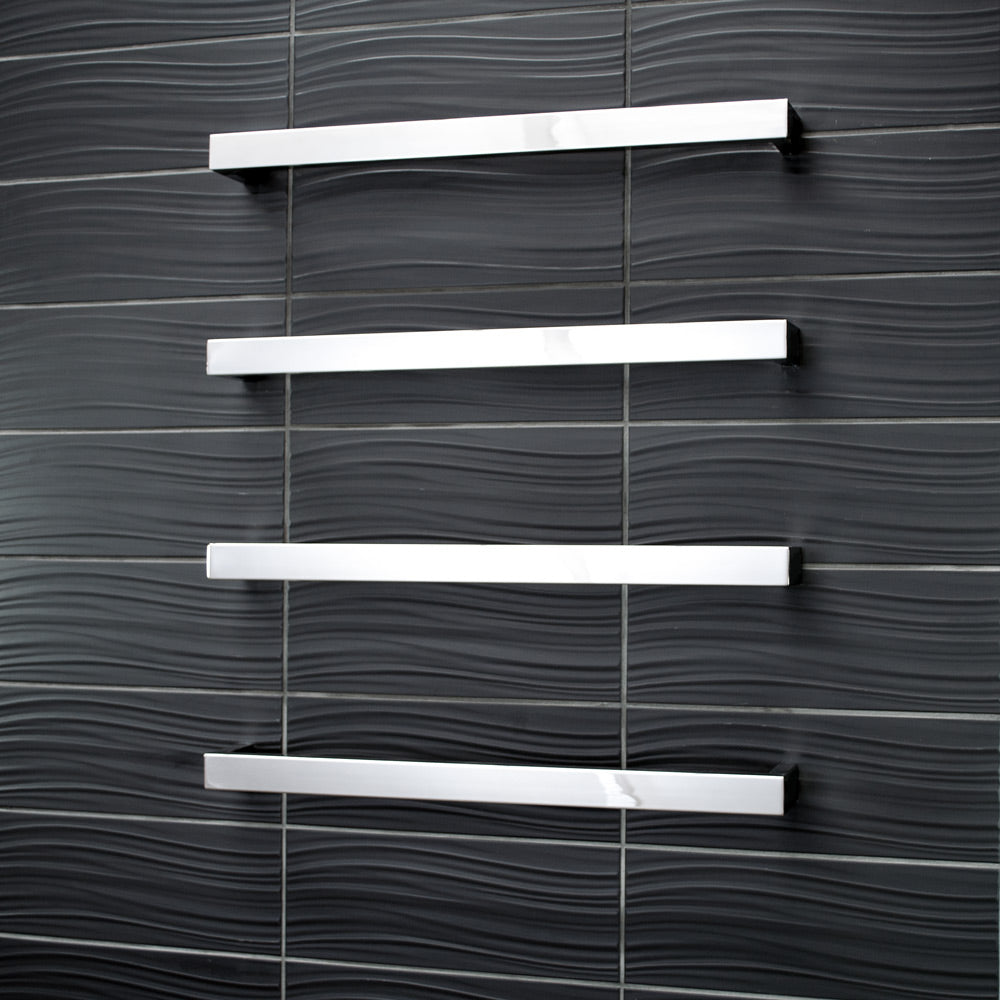 4 x Single Square Bar - Polished - 500 x 80mm 12W per bar