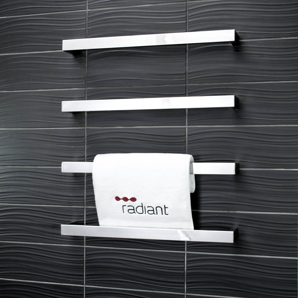 4 x Single Square Bar - Polished - 500 x 80mm 12W per bar