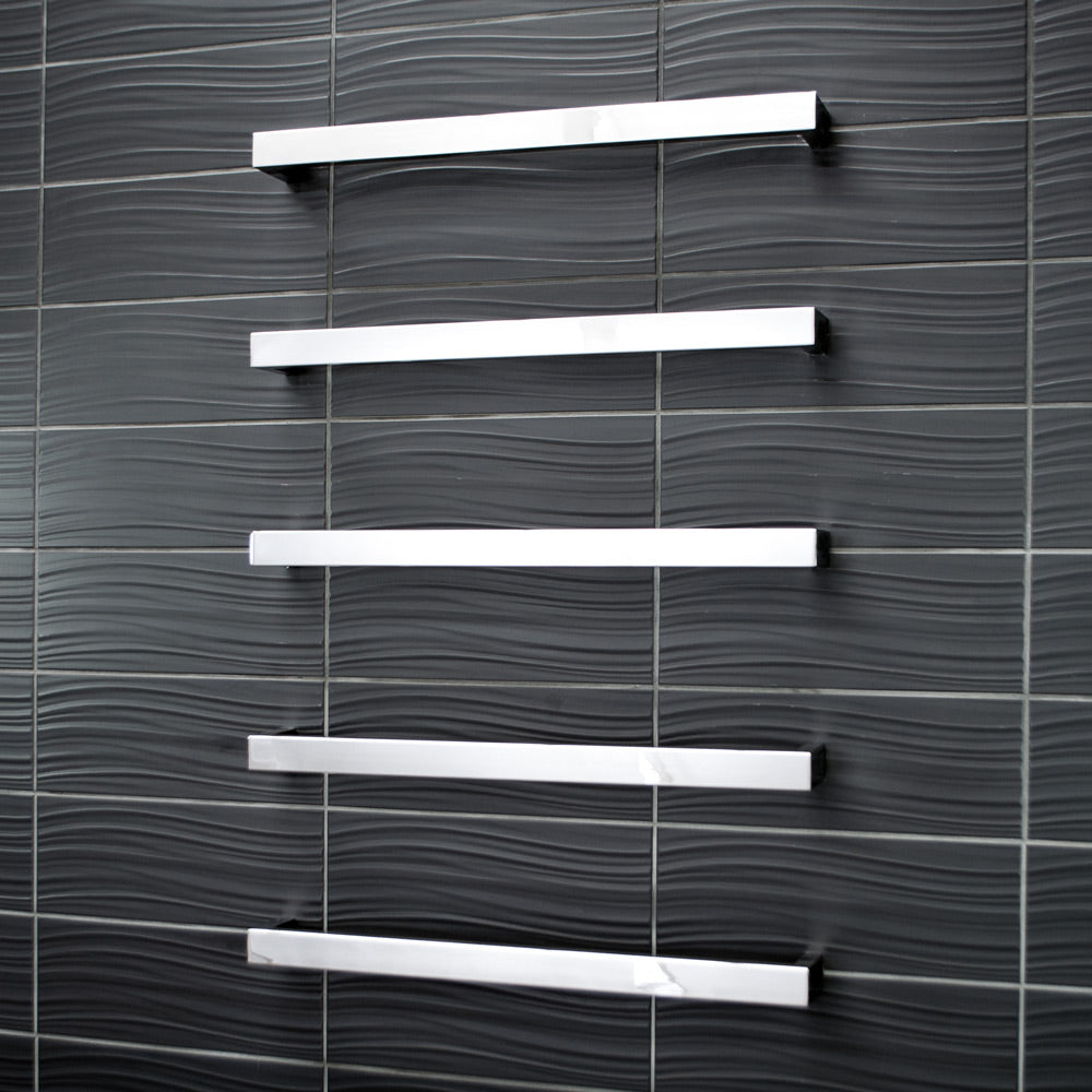 5 x Single Square Bar - Polished - 650 x 80mm 15W per bar