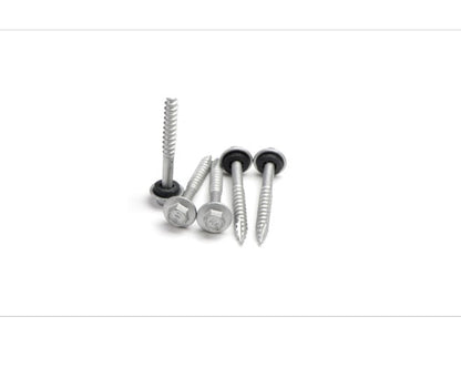 Type 17 Macsim Hex Head Screws Galvanised - Various Sizes, Quantities with Neoprene Washer Option