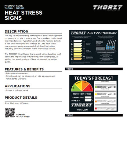 Thorzt Heat Stress Signs - Hydration Guide or Heat Stress Forecast