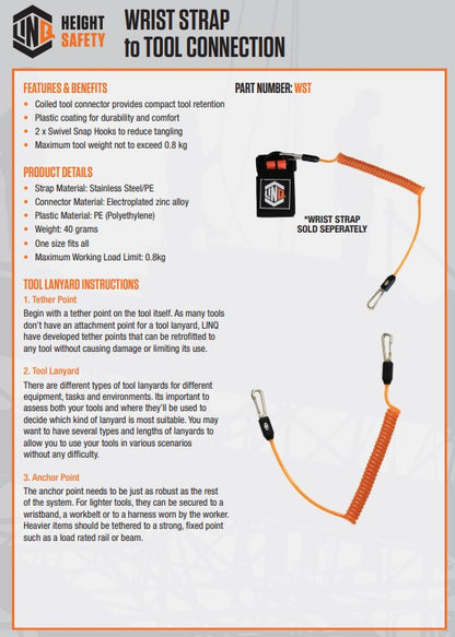 Linq Height Safety Tool Lanyard Accessories - Various Options