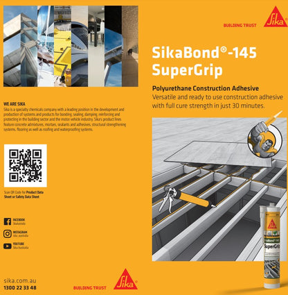 SikaBond 145 SuperGrip Construction Adhesive 310ml Cartridge - Box of 12