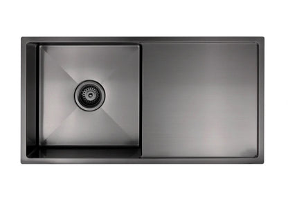 Meir Lavello Single Bowl Kitchen Sink with Drainboard 840 x 440mm - 3 Colour Finishes