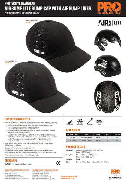 Pro Choice Bump Caps - Various Brim Options