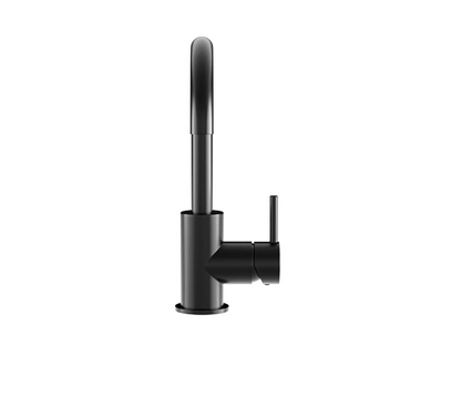 Meir Round Gooseneck Basin Mixer with Cold Start - Various Colour Finishes