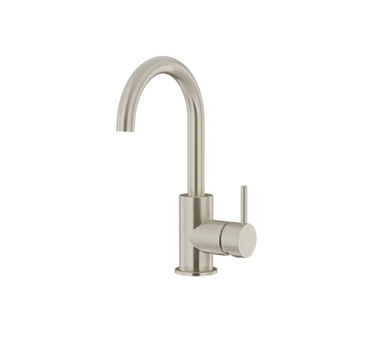 Meir Round Gooseneck Basin Mixer with Cold Start - Various Colour Finishes