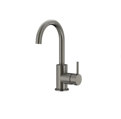 Meir Round Gooseneck Basin Mixer with Cold Start - Various Colour Finishes
