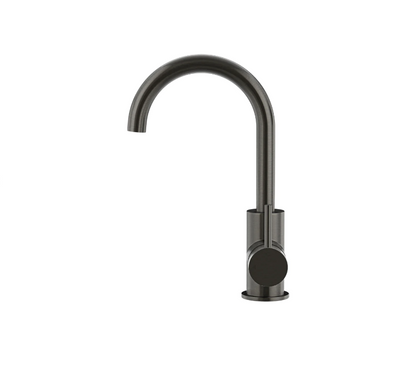 Meir Round Gooseneck Basin Mixer with Cold Start - Various Colour Finishes