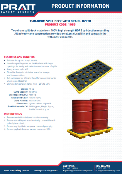 Pratt Low Profile Spill Deck - 1, 2 and 4 Drum Storage