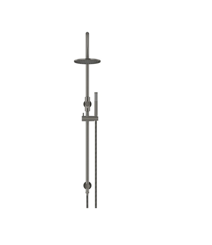 Meir Round Gooseneck Shower Set 200mm Rose + Single Function Hand Shower - Various Colour Finishes