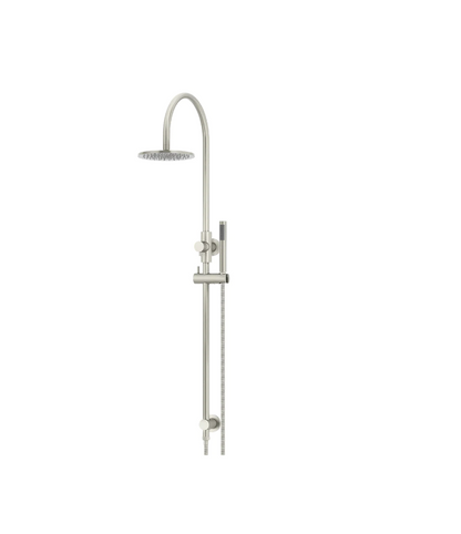 Meir Round Gooseneck Shower Set 200mm Rose + Single Function Hand Shower - Various Colour Finishes