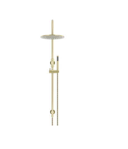 Meir Round GooseNeck Shower Set 300mm Rose + Single Function Hand Shower