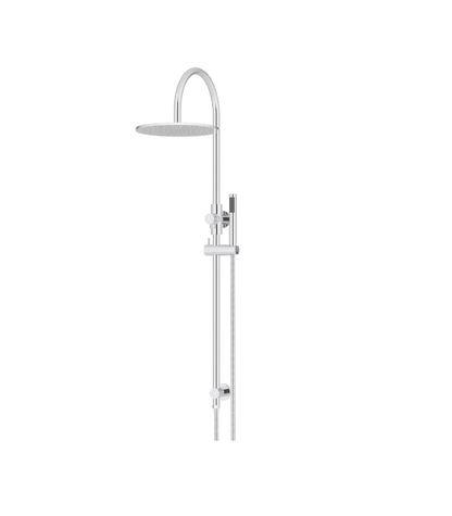 Meir Round GooseNeck Shower Set 300mm Rose + Single Function Hand Shower