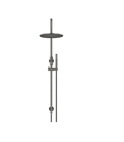 Meir Round GooseNeck Shower Set 300mm Rose + Single Function Hand Shower