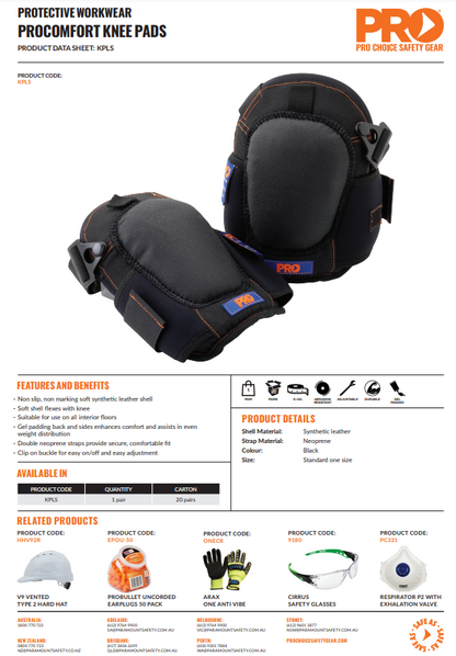Pro Choice Knee Pads - Leather, Soft, Turtle Back Hard Shell or Insert Pads