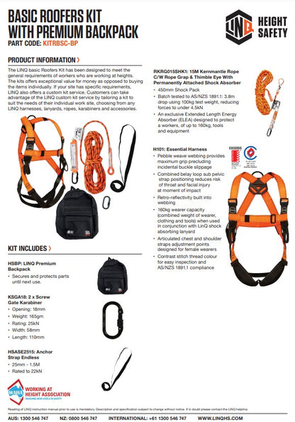 Linq Basic Roofers Kit - Various Kit Contents