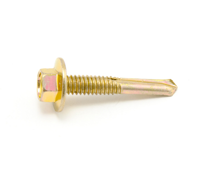 Macsim Hex Washer Face EXTENDED POINT Self Drilling Screws Yellow Zinc Plated - Box of 1000 - Various Sizes
