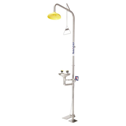 Pratt Emergency Showers & Eyewash Combinations Units - Foot Treadle, Face Wash and Bowl Options