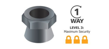 Prolok Security Shear Nut Box of 100 - 3 Material Options in Various Sizes