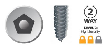 Pentaforce Button Head Self Tapping 304 Stainless Steel Screw - Box of 100 in Various Sizes and Lengths