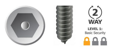 Pin Hex Button Head 304 Stainless Steel Self Tapping Screw Box of 100 - in Various Sizes
