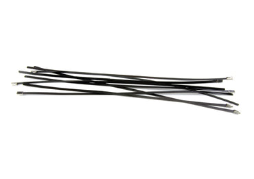 316 Stainless Steel Black Polyester Coated Cable Ties 7.9mm Wide - Pack of 100 - Various Lengths