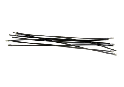 316 Stainless Steel Black Polyester Coated Cable Ties 7.9mm Wide - Pack of 100 - Various Lengths
