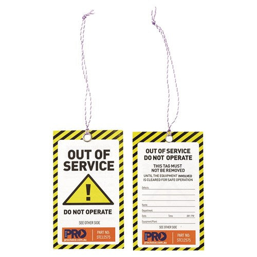 Pro Choice Site Safety Tags - Information, Danger or Caution Pack of 100