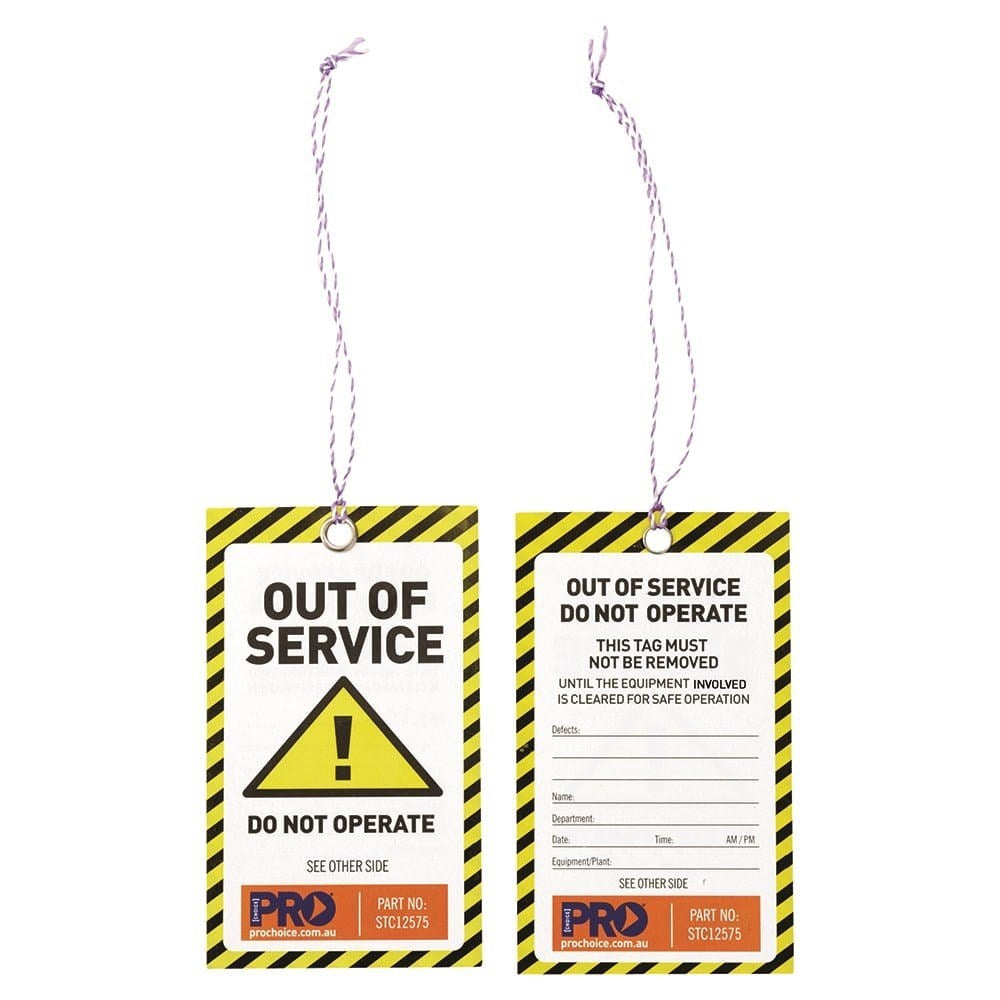 Pro Choice Site Safety Tags - Information, Danger or Caution Pack of 100