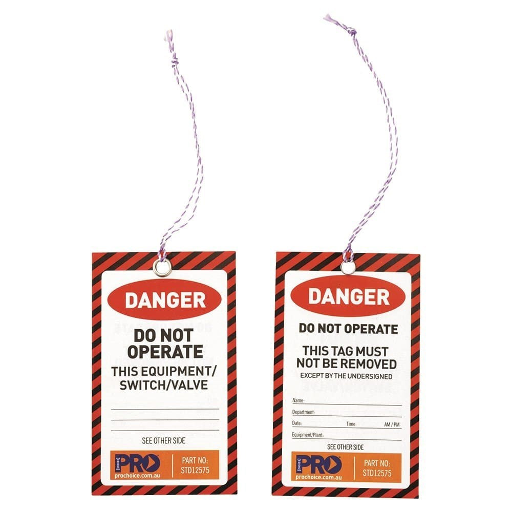 Pro Choice Site Safety Tags - Information, Danger or Caution Pack of 100