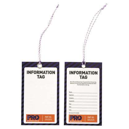 Pro Choice Site Safety Tags - Information, Danger or Caution Pack of 100