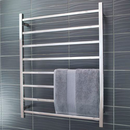 Radiant Heated Towel Rail (STR05) 800mm x 1000mm - 8 bars SQUARE