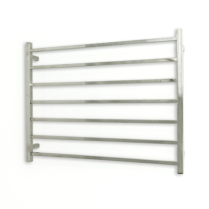 Radiant Heated Towel Rail (STR06) 950 x 750mm - 7 Bars (SQUARE) - Mirror Polished