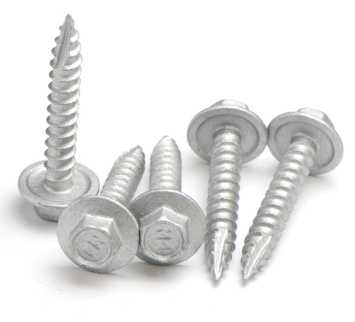 Type 17 Macsim Hex Head Screws Galvanised - Various Sizes, Quantities with Neoprene Washer Option